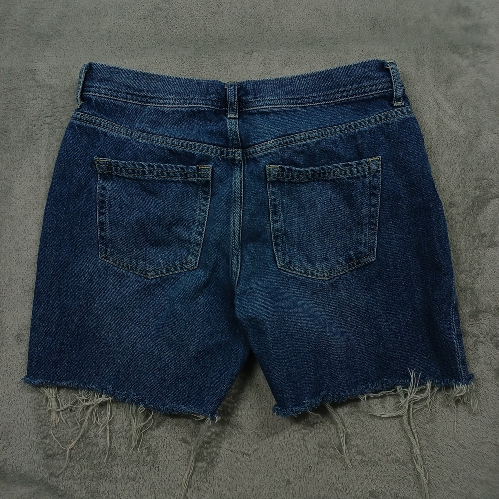 We The Free Shorts Womens 28 Blue Denim Cut Off Button Flu Pockets - Picture 4 of 6